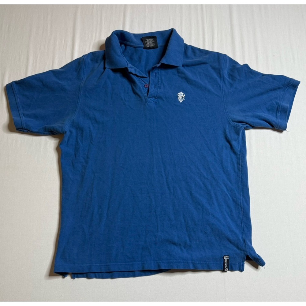 Southpole Polo Shirt Mens XL Blue Cotton Embroidered Logo Vintage Y2K Streetwear